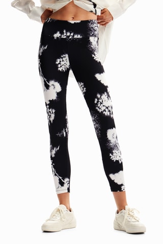 Leggings tie and dye - Nero