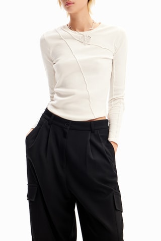 Pantaloni wide legs - Nero