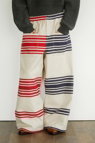 Pantaloni wide legs - Beige