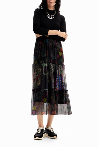 Abito effetto trompe-l’œil - Nero