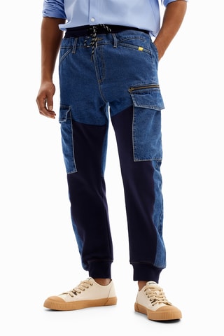 Jeans cargo - Blu scuro