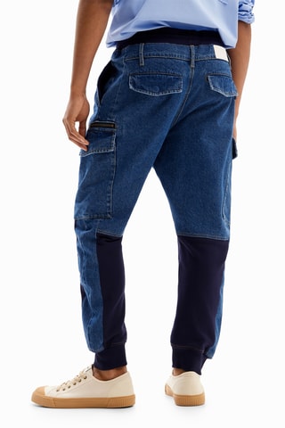 Jeans cargo - Blu scuro