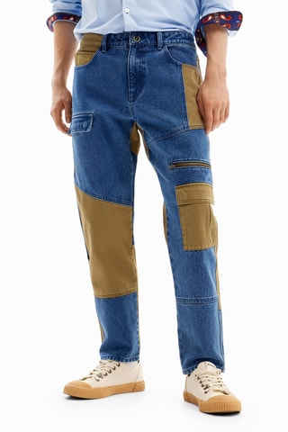 Pantaloni - Kaki e blu