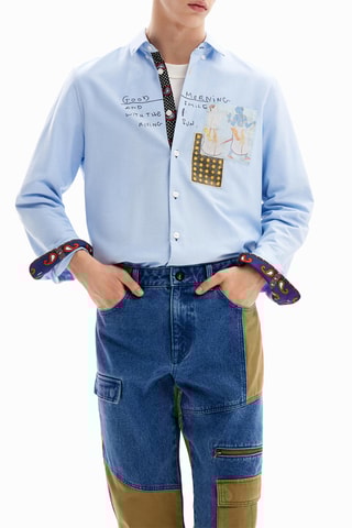 Pantaloni - Kaki e blu