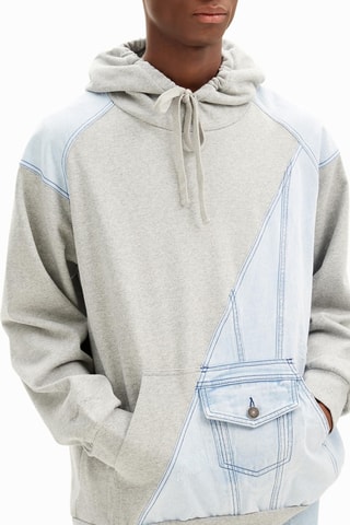 Maglia con cappuccio - Grigio melange