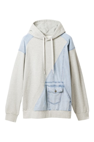 Maglia con cappuccio - Grigio melange