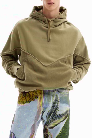 Maglia con cappuccio - Kaki