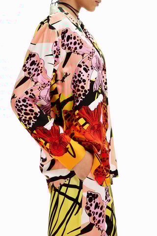 Camicia regular in seta - Rosa