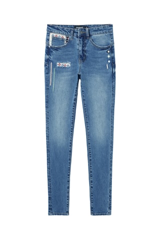 Jeans slim 7/8 - Azzurro