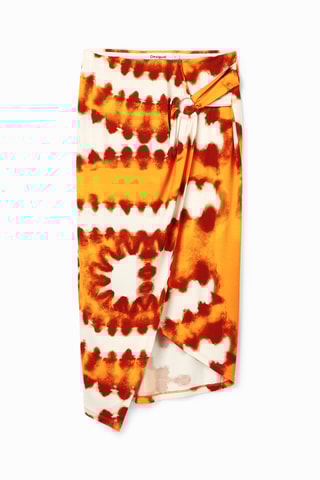 Gonna a portafoglio tie and dye - Arancione