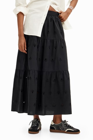 Gonna lunga in sangallo - Nero