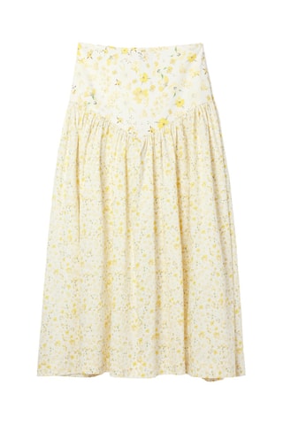 Gonna midi a vita alta - Giallo