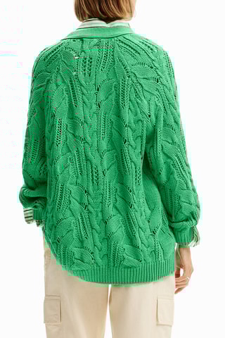 Cardigan lungo regular - Verde