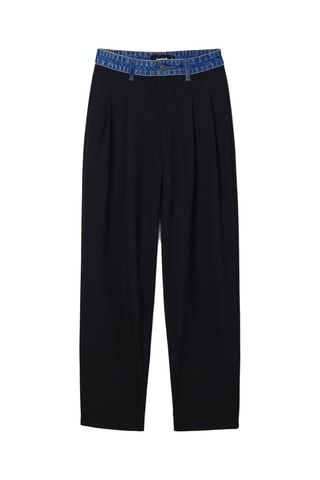 Pantaloni straight - Nero