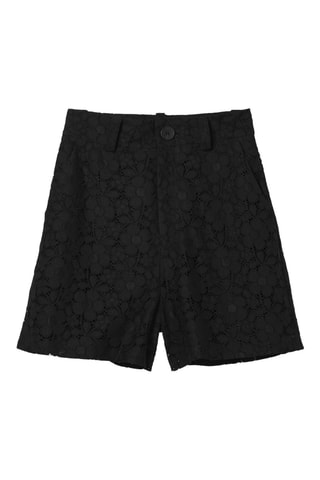 Shorts regular in pizzo - Nero