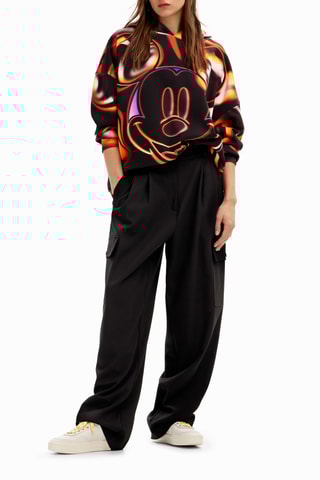 Maglia oversize Topolino Disney - Nero