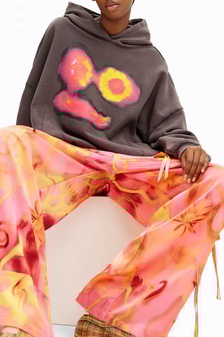 Felpa oversize con cappuccio - Antracite