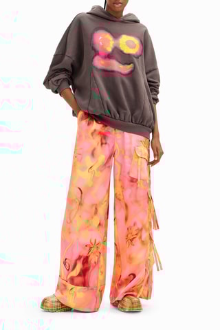 Felpa oversize con cappuccio - Antracite