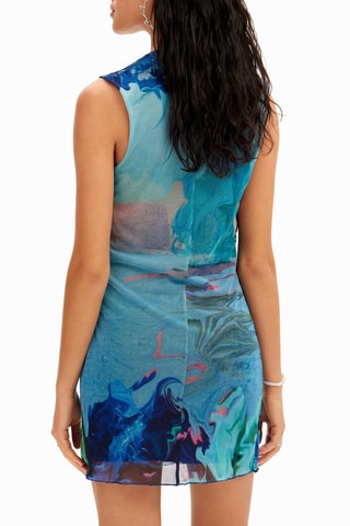 Abito drappeggiato - Turchese