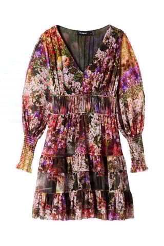 Abito con volant - Rosa e giallo