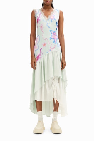 Abito midi - Verde chiaro