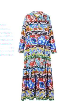 Abito a camicia - Blu e arancione