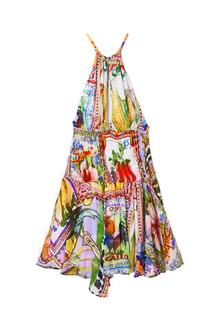 Abito a campana senza maniche - Multicolore