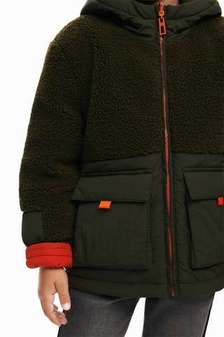 Giacca con cappuccio regular - Kaki