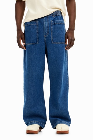 Jeans wide legs - Blu scuro