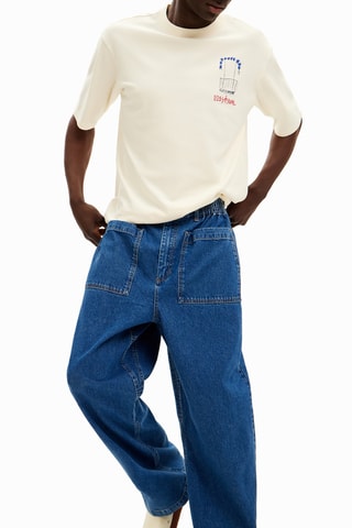 Jeans wide legs - Blu scuro