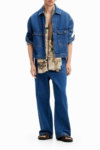 Giacca oversize in jeans - Blu