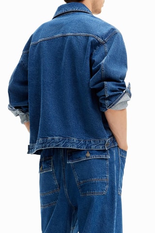 Giacca oversize in jeans - Blu