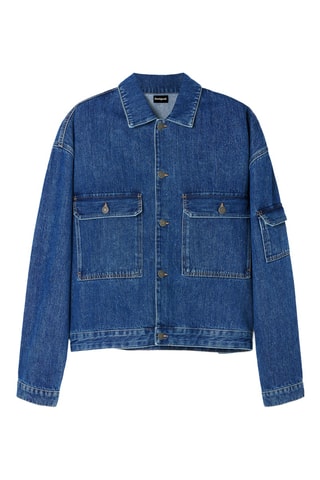 Giacca oversize in jeans - Blu