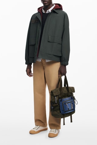 Giacca con cappuccio regular - Verde scuro