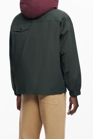 Giacca con cappuccio regular - Verde scuro