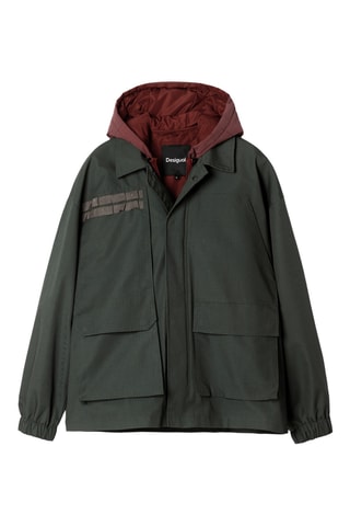 Giacca con cappuccio regular - Verde scuro