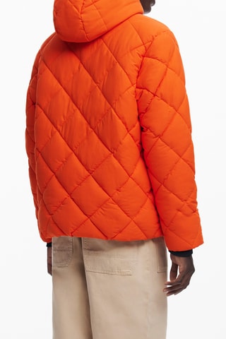 Piumino con cappuccio regular - Arancione