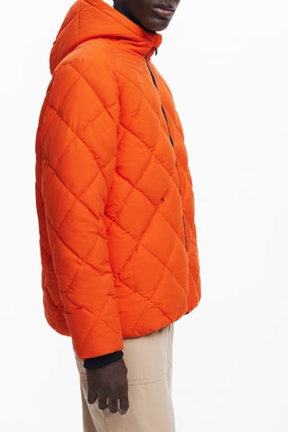 Piumino con cappuccio regular - Arancione