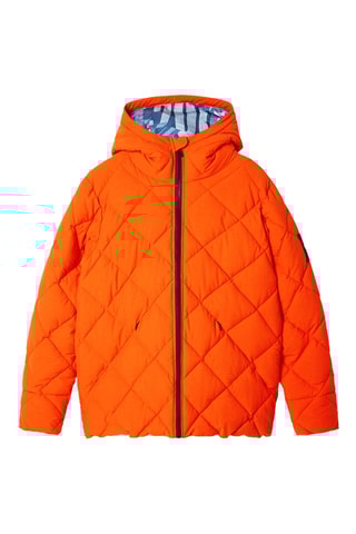 Piumino con cappuccio regular - Arancione