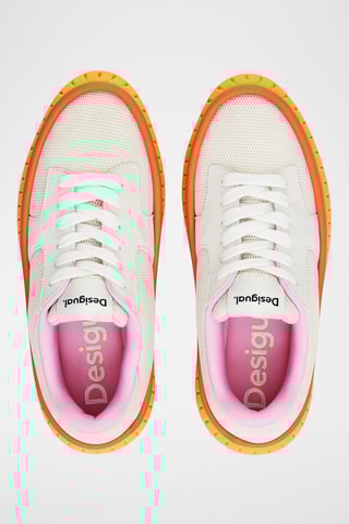 Sneakers platform in pelle - Crema