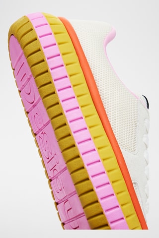 Sneakers platform in pelle - Crema