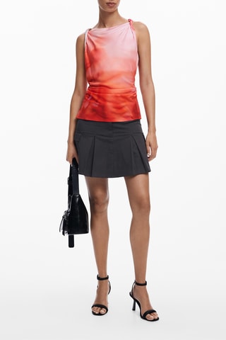 Top dip and dye - Rosso e rosa