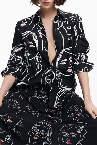 Camicia regular - Nero