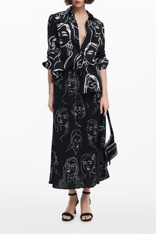 Camicia regular - Nero