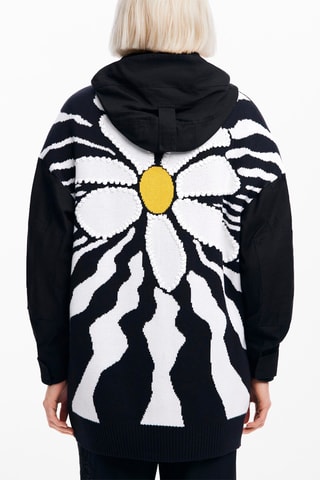 Parka regular con cappuccio - Nero