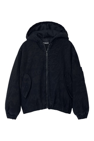 Felpa con cappuccio - Nero