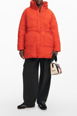 Parka regular con cappuccio - Arancione