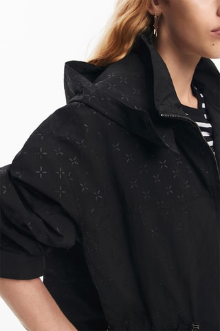 Giacca regular con cappuccio - Nero