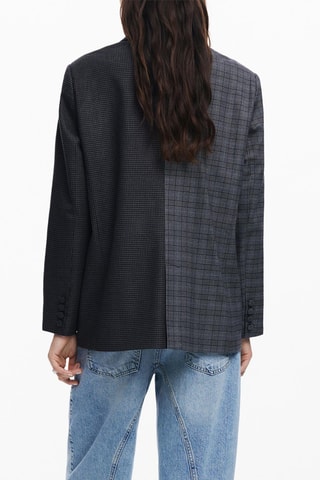 Blazer regular - Nero e grigio