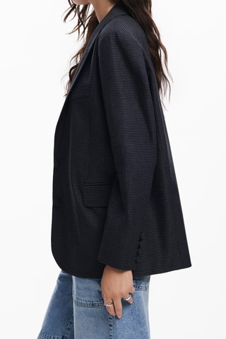 Blazer regular - Nero e grigio